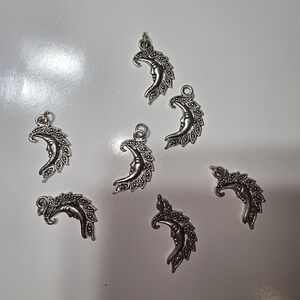 Elegant Silver Leaf Pendant Charm
